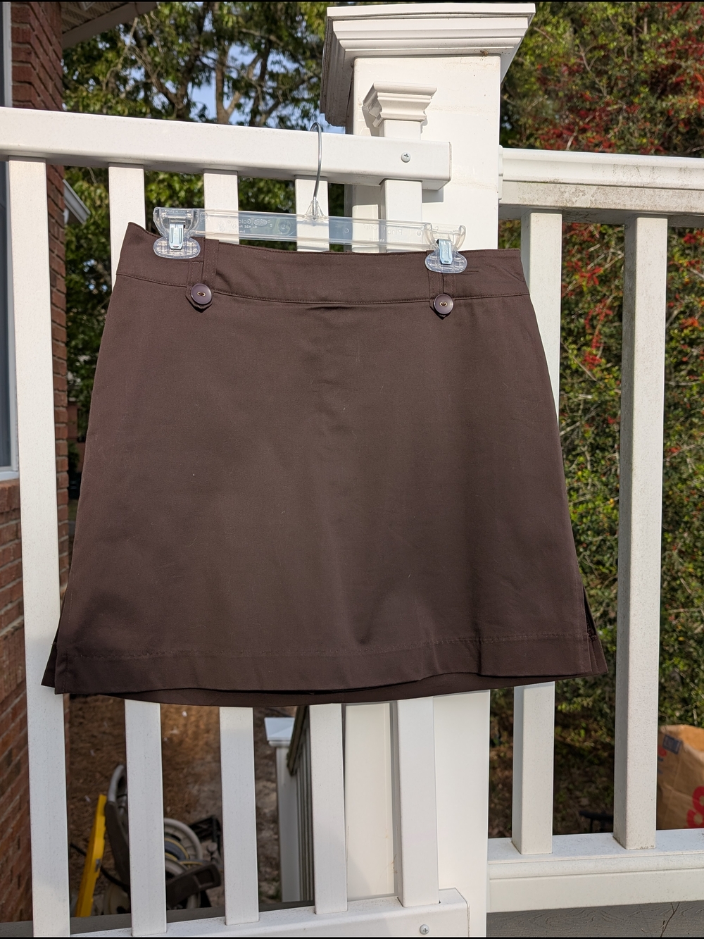 Bamboo Traders Brown Mini Skirt/Skort Sz 6